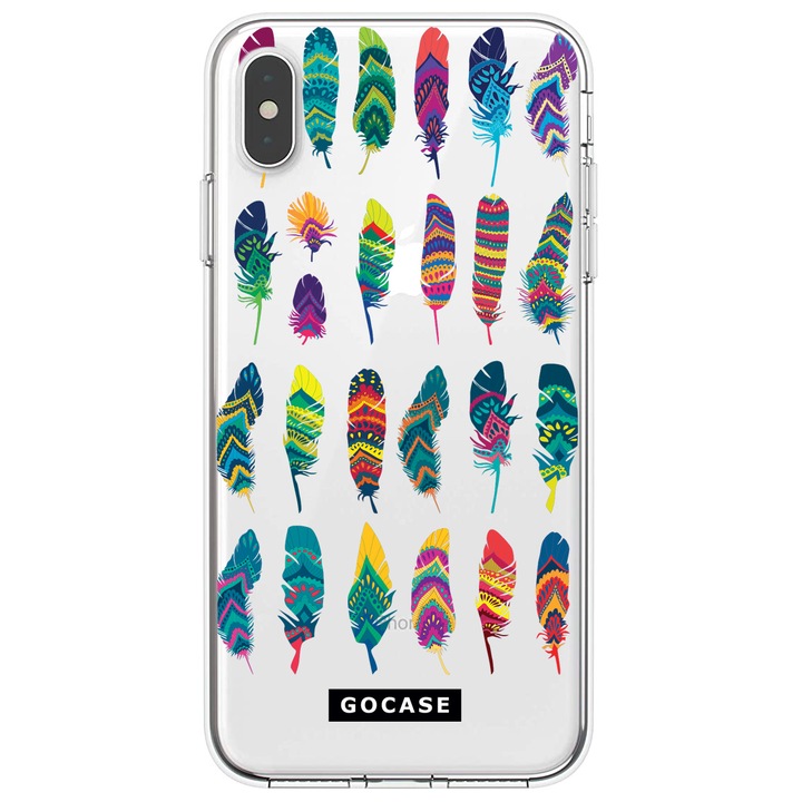 Калъф GOCASE Feathers, За Xiaomi Redmi 8A, Многоцветен/Прозрачен