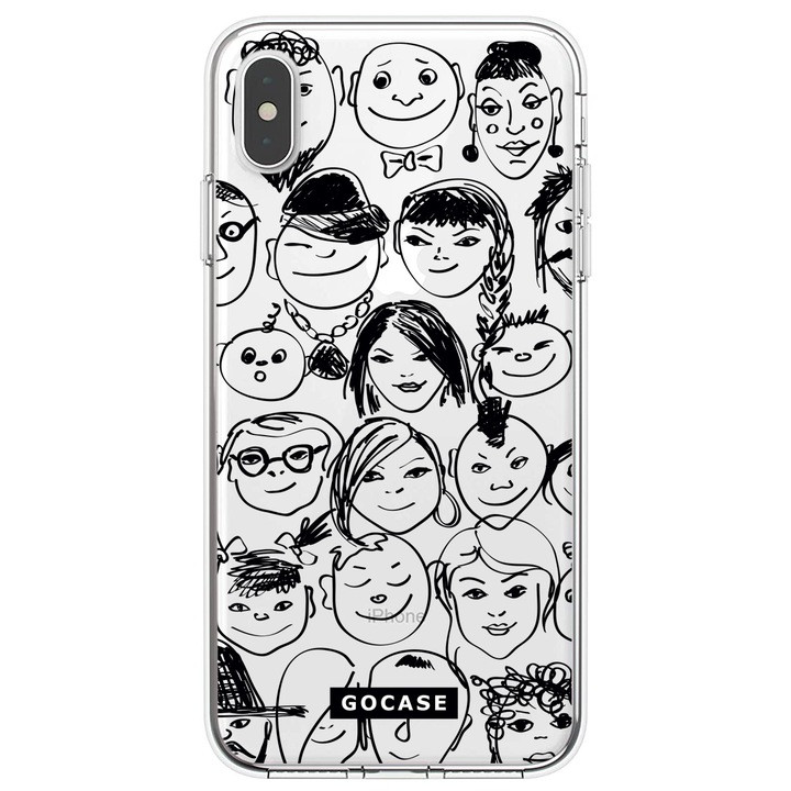 Калъф GOCASE Faces, За Xiaomi Redmi 8A, Многоцветен/Прозрачен