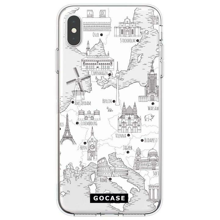 Калъф GOCASE Europe, За Huawei Mate 20 Lite, Многоцветен/Прозрачен