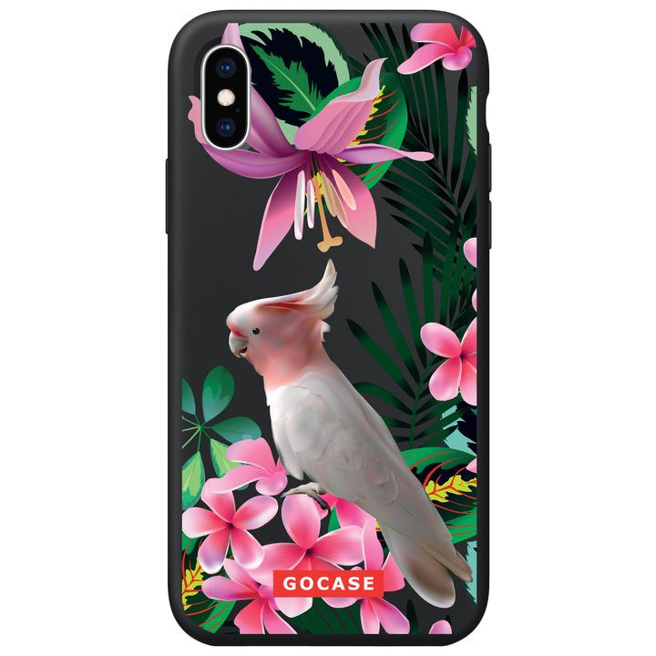 Калъф GOCASE Parrot, За Samsung Galaxy S10 Plus, Многоцветен/Черен