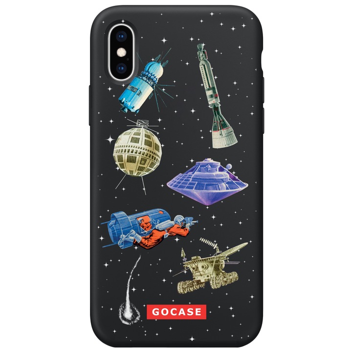 Калъф GOCASE Gagarin Black, За Samsung Galaxy Note 10 Plus, Многоцветен/Черен