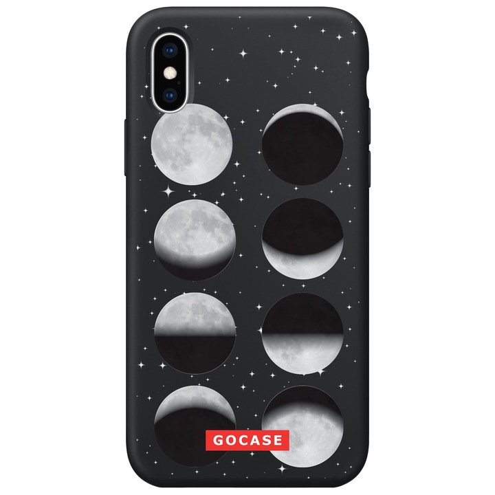 Калъф GOCASE Moon Phases, За Huawei P40 Lite E, Многоцветен/Черен