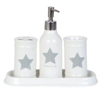 Set de baie 4 piese Grey Star, Yankee Land Set de baie 4 piese Grey Star, Yankee Land