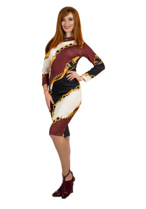 Елегантна рокля Nelita Fashion, С красив принт