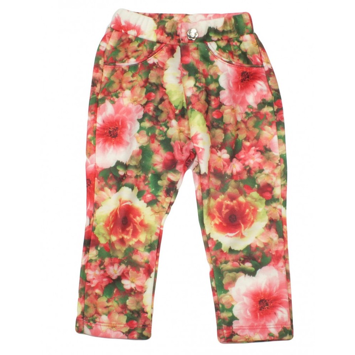 Knot So Bad piros virágmintás nadrág