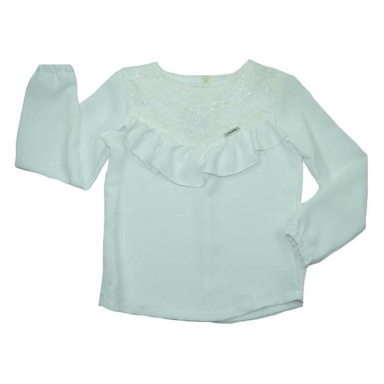 Bluza eleganta cu maneca lunga, Alessia, Poliester, Alb