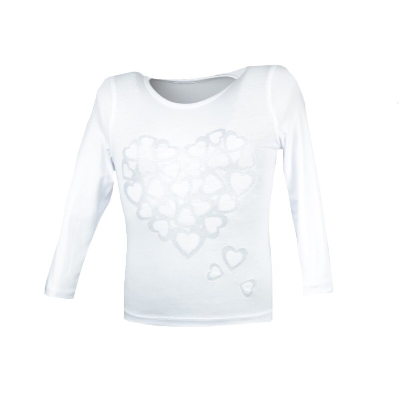 Bluza eleganta cu maneca lunga pentru fete Mini Junior BEF-14, Alb, 98