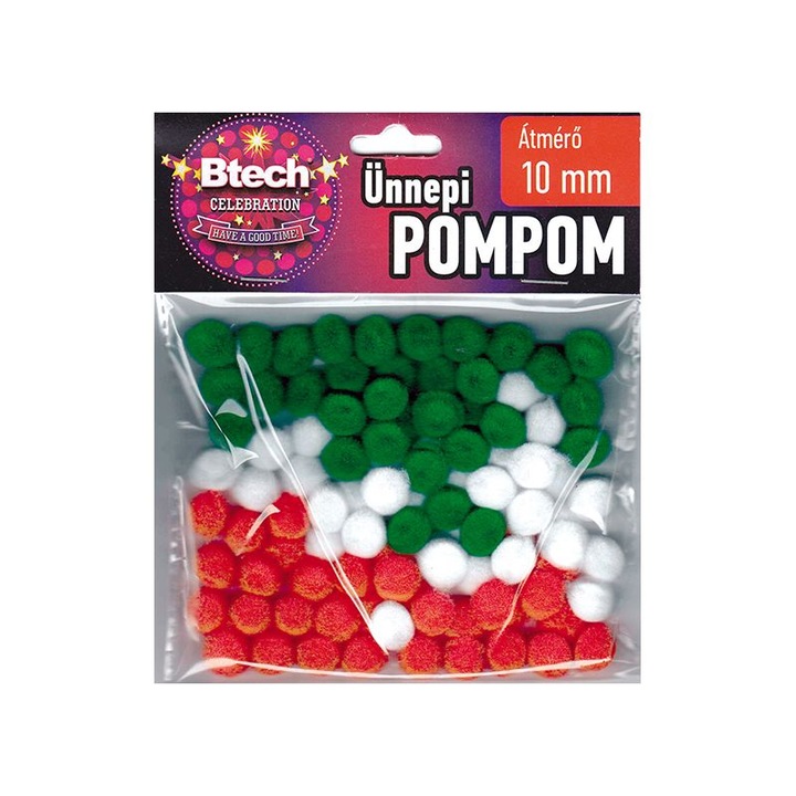 Btech Karácsonyi pompom 100 db 1cm