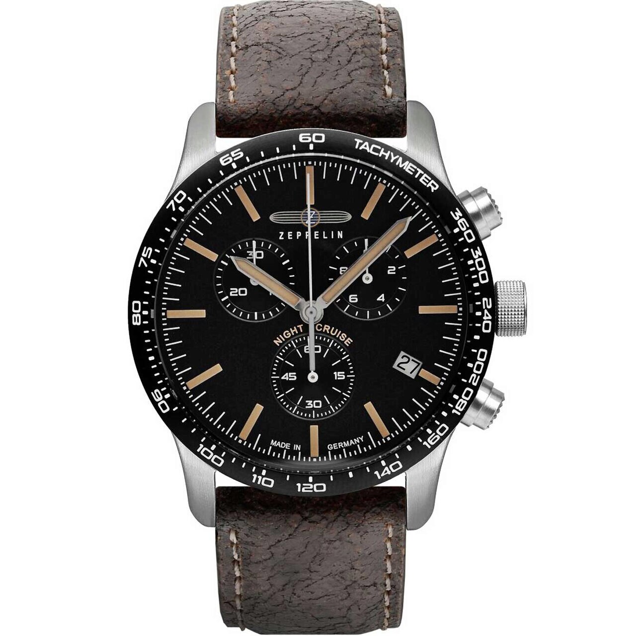 Ceas barbatesc Zeppelin 7296-2, Quartz, 42mm, 10ATM, Argintiu