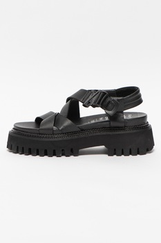 Bronx, Sandale flatform de piele Groovy Bronx, Sandale flatform de piele Groovy