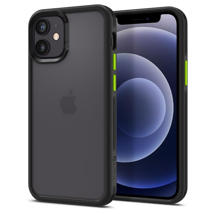 Husa telefon, Spigen, Pentru iPhone 12 Mini, Negru