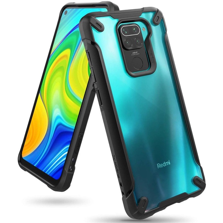 Калъф Ringke Fusion X Durable PC Case за Xiaomi Redmi Note 9, Black