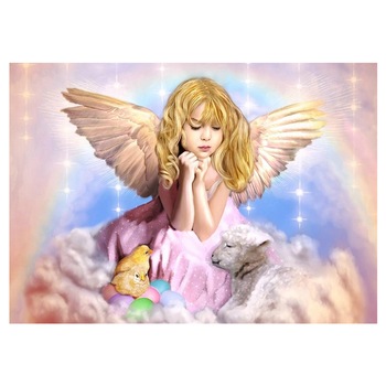 Kit broderie cu diamante rotunde, AMTMBS DIY 5D, Model inger, 34.8 x 24.8 cm, Multicolor Kit broderie cu diamante rotunde, AMTMBS DIY 5D, Model inger, 34.8 x 24.8 cm, Multicolor