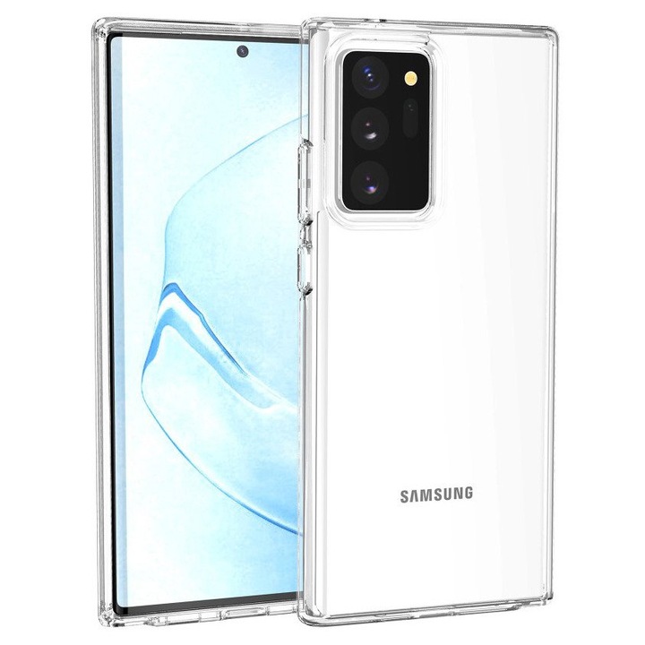 Anti Shock кейс PhonePlusBG, За Samsung N985 Galaxy Note 20 Ultra, Плътен силикон 2mm, Прозрачен