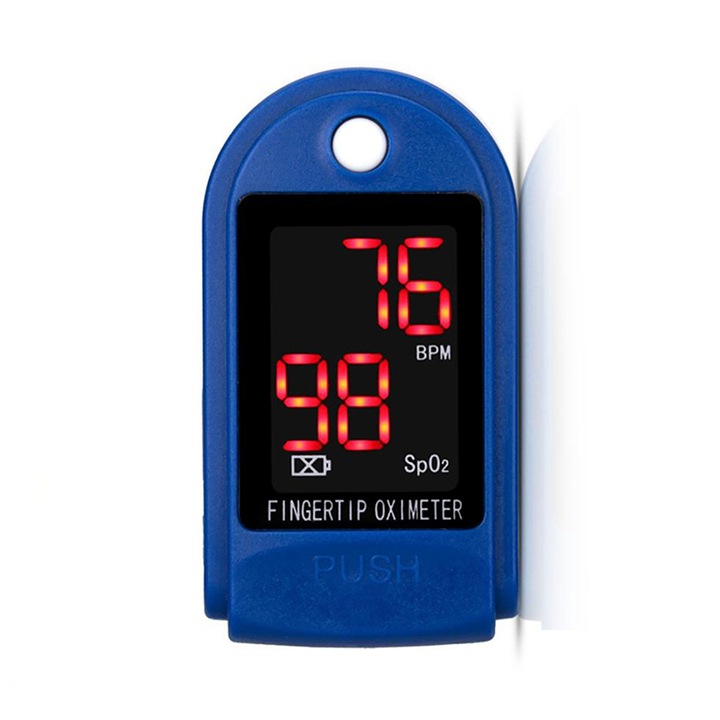 Пулс Оксиметър Tronsmart MIQ-M130 за измерване на нивото на кислород в кръвта, пулса, за деца и възрастни, Син