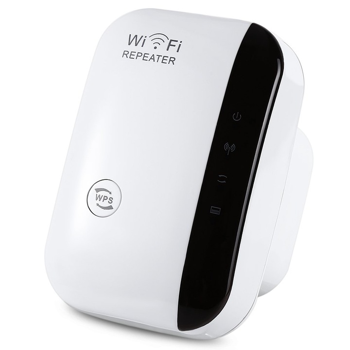 Amplificator pentru internet wireless, Energon, Wi-Fi Repeater 2.0, Alb