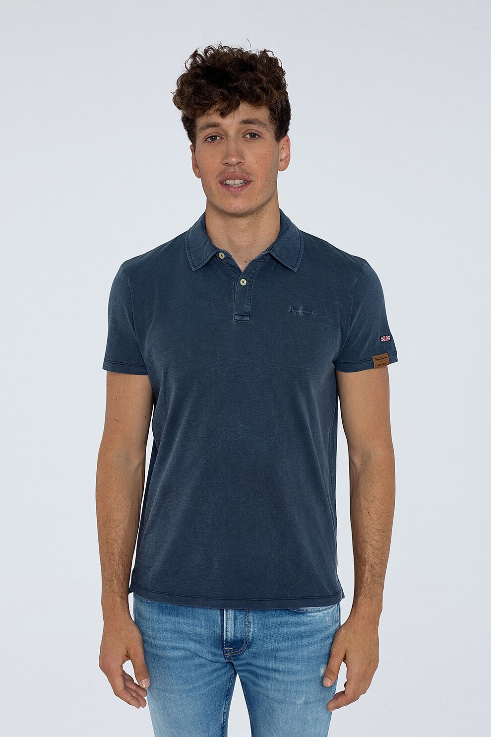 Pepe Jeans London, Tricou polo regular fit, Bleumarin inchis, S