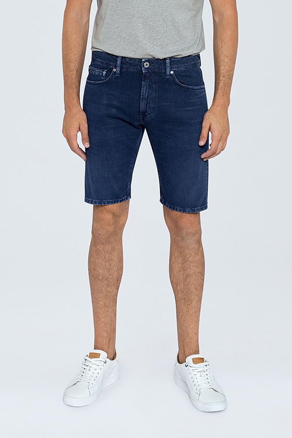 Pepe Jeans London, Bermude din denim, Bleumarin inchis