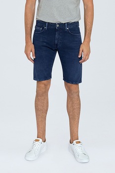 Pepe Jeans London, Bermude din denim, Bleumarin inchis Pepe Jeans London, Bermude din denim, Bleumarin inchis