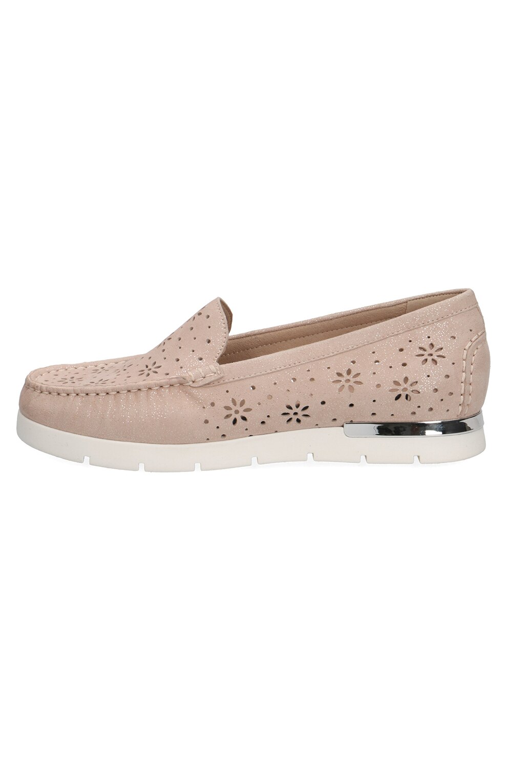 Caprice, Pantofi loafer de piele intoarsa cu decupaj