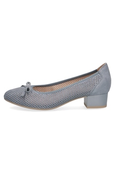 Caprice, Pantofi de piele cu funda, Albastru prafuit, 4.5 Caprice, Pantofi de piele cu funda, Albastru prafuit, 4.5