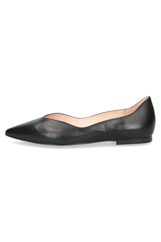 Caprice, Balerini de piele cu varf ascutit, Negru, 4.5 Caprice, Balerini de piele cu varf ascutit, Negru, 4.5