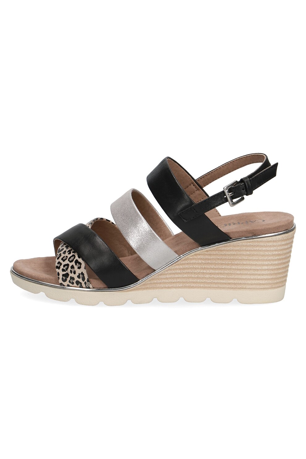 Caprice, Sandale wedge de piele