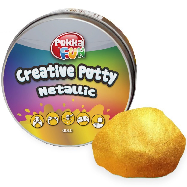 Plastilina Pukka metalica 60g auriu