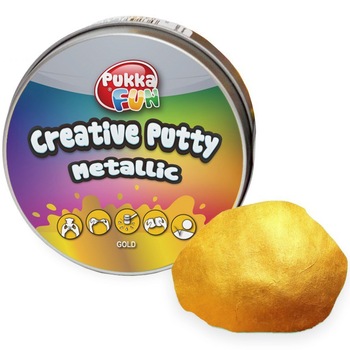 Plastilina Pukka metalica 60g auriu Plastilina Pukka metalica 60g auriu