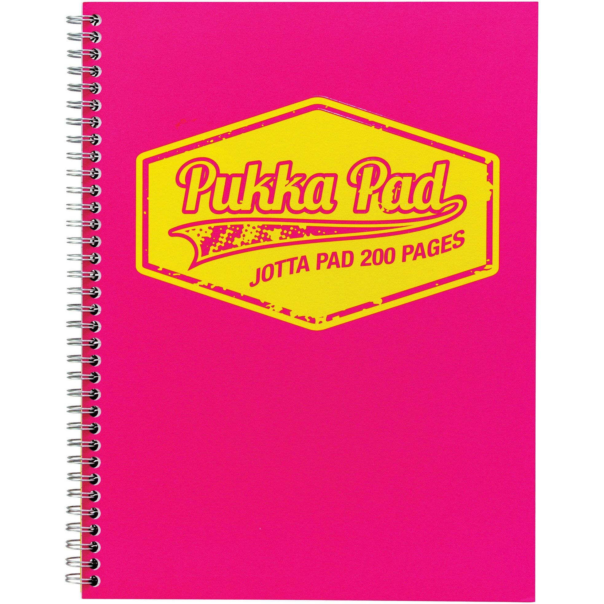 Caiet cu spirala Pukka Jotta neon A4 matematica roz