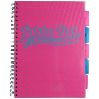 Caiet cu spirala si separatoare Pukka Project Book Neon Dots A4 roz Caiet cu spirala si separatoare Pukka Project Book Neon Dots A4 roz