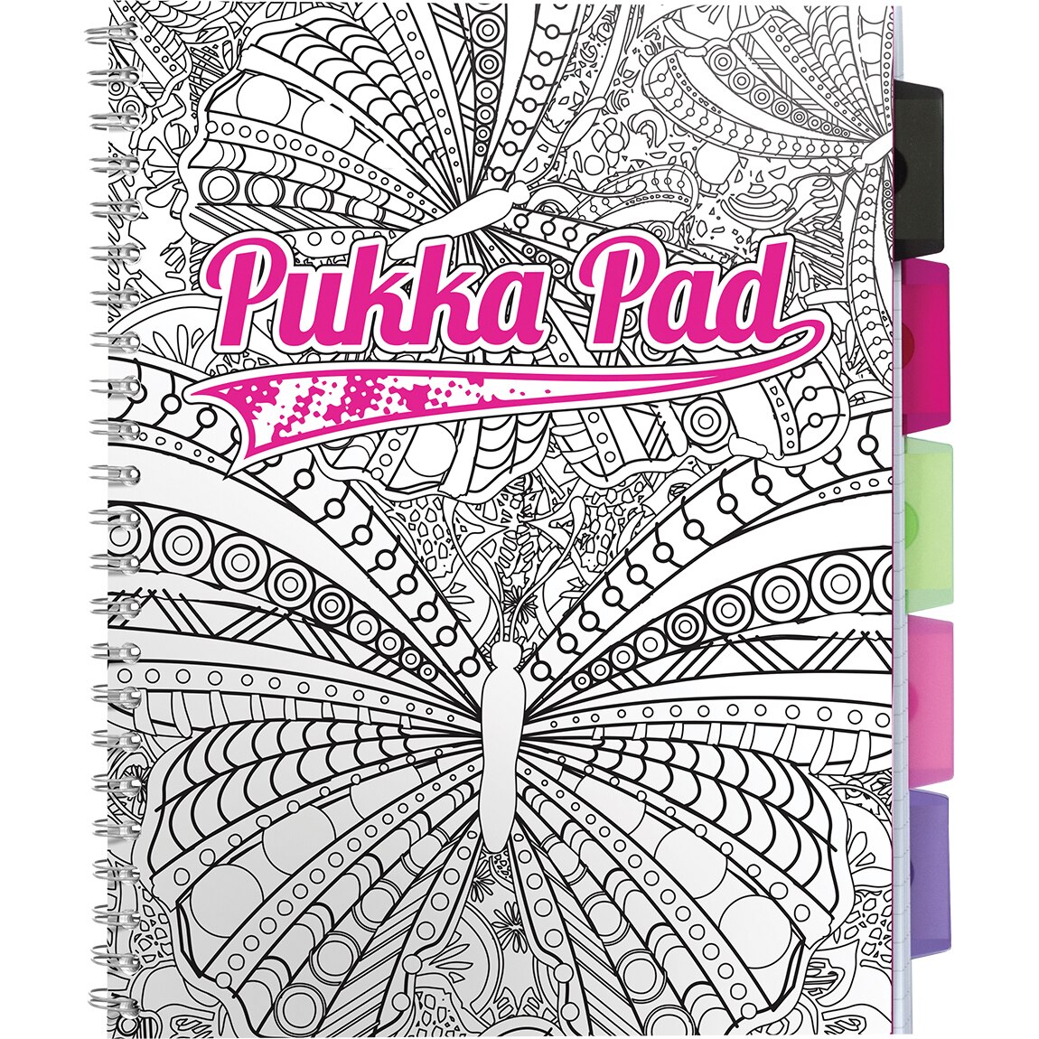 Caiet cu spirala si separatoare Pukka, A4, Pad, Project Book ColourIn dictando