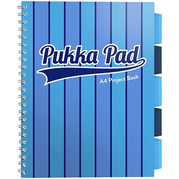 Caiet cu spirala si separatoare Pukka Project Book Vogue matematica A4 albastru Caiet cu spirala si separatoare Pukka Project Book Vogue matematica A4 albastru