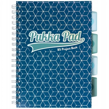 Caiet cu spirala si separatoare Pukka Project Book Glee matematica B5 albastru inchis Caiet cu spirala si separatoare Pukka Project Book Glee matematica B5 albastru inchis