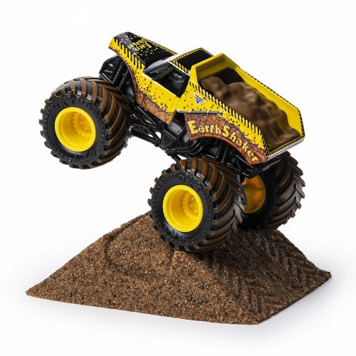 Set Spin Master Monster Jam Masinuta Earth Shaker cu Nisip Kinetic si Accesorii
