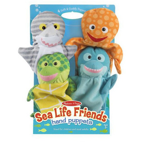 Set Melissa & Doug 4 Papusi de Mana Animale Marine