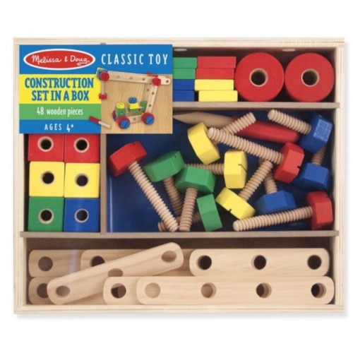 Set Melissa & Doug din Lemn de Construit cu Suruburi