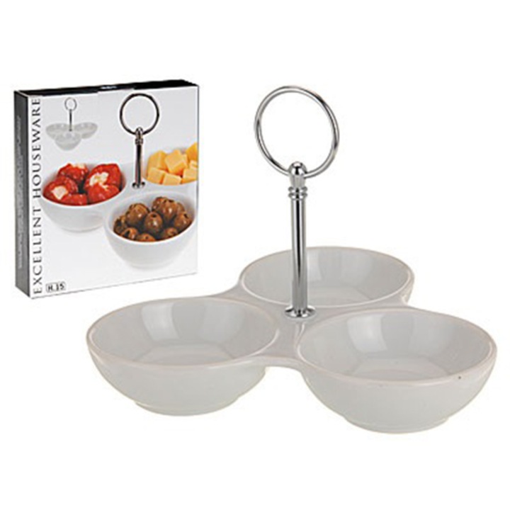 Suport servire aperitiv Excellent, portelan, 20 cm