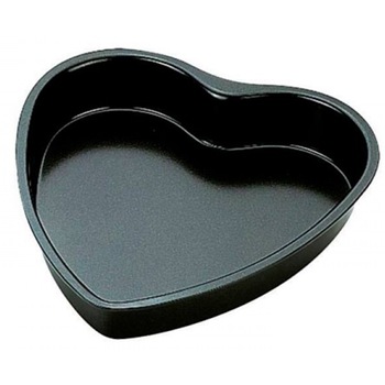 Forma tort inima Ibili, otel carbon, teflon, 24 cm Forma tort inima Ibili, otel carbon, teflon, 24 cm