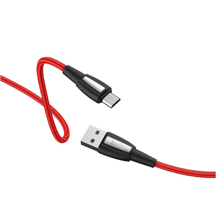 Зарядно/Зареждащ кабел Hoco Micro USB за Android, X39, Fast Charger, 2.4A, 1 м., Червен