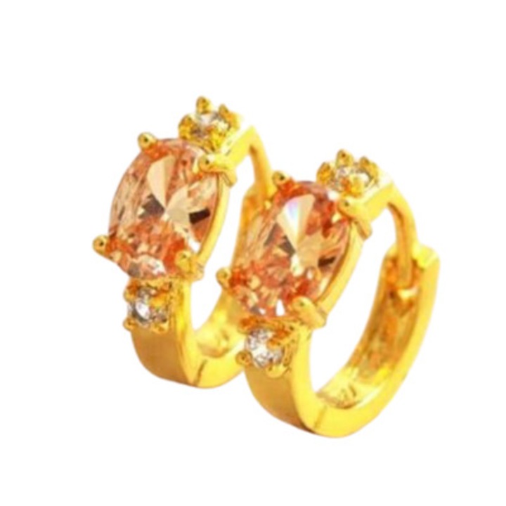 Gold filled arany színű köves fülbevaló GP0051