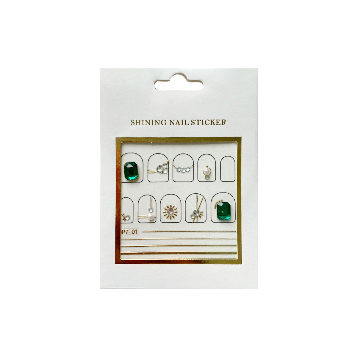 Stickere pentru unghii MoonbasaNails, DP7-01, Multicolor