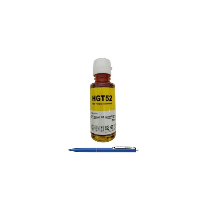 HP GT52 sárga kompatibilis tintapalack, 8000 oldal, 70 ml, kicsomagolt AlphaChem és Schneider Pen