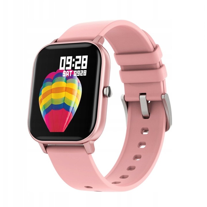 Смарт Часовник Maxcom FW35, Оксиметър, Съобщения, Прогноза, Розов