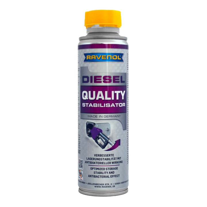 Автомобилна добавка RAVENOL, за запазване и стабилизиране на качеството на горивото - дизел, 300мл