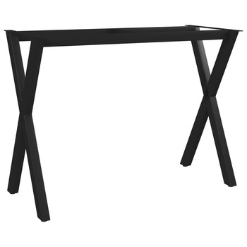 Set picioare de masa cu cadru in forma X, vidaXL, Otel, 100 x 40 x 72 cm, Negru Set picioare de masa cu cadru in forma X, vidaXL, Otel, 100 x 40 x 72 cm, Negru