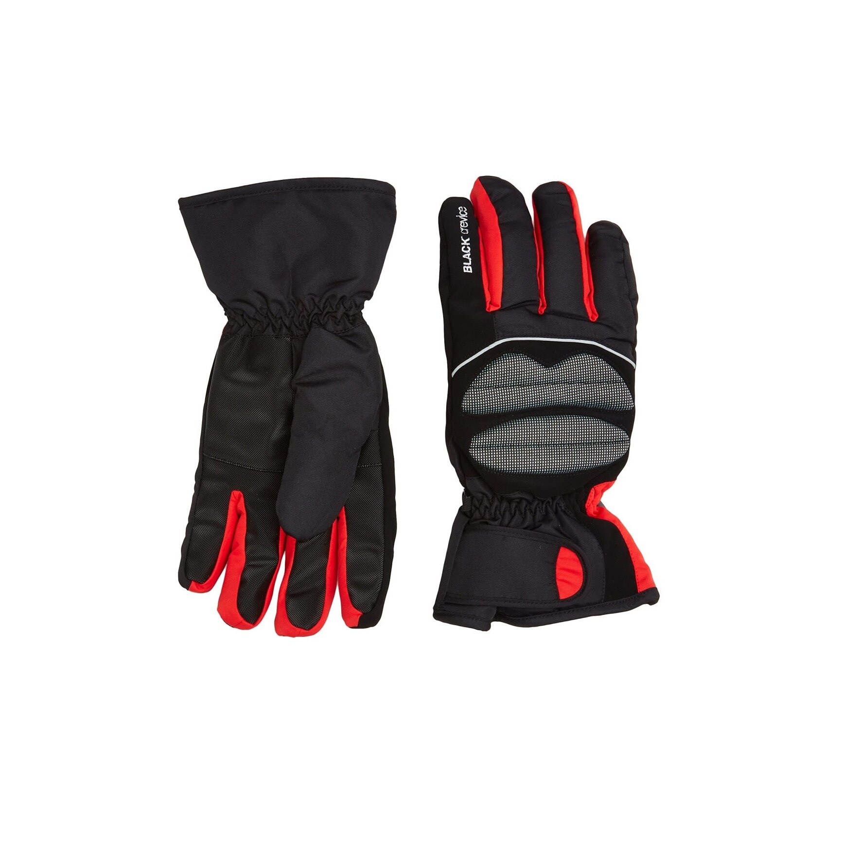 Manusi dama de ski, Black Crevice, Negru/Rosu, 11