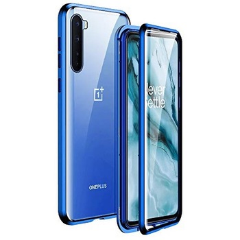 Husa Magnetic Glass 360° (sticla fata + spate) pentru OnePlus Nord, Albastru Husa Magnetic Glass 360° (sticla fata + spate) pentru OnePlus Nord, Albastru