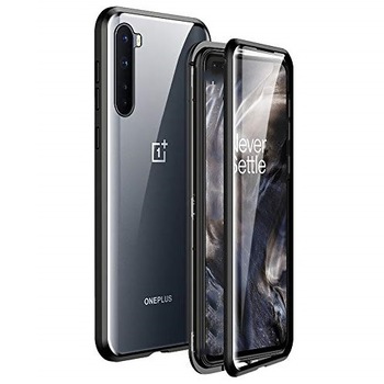 Husa Magnetic Glass 360° (sticla fata + spate) pentru OnePlus Nord, Negru Husa Magnetic Glass 360° (sticla fata + spate) pentru OnePlus Nord, Negru
