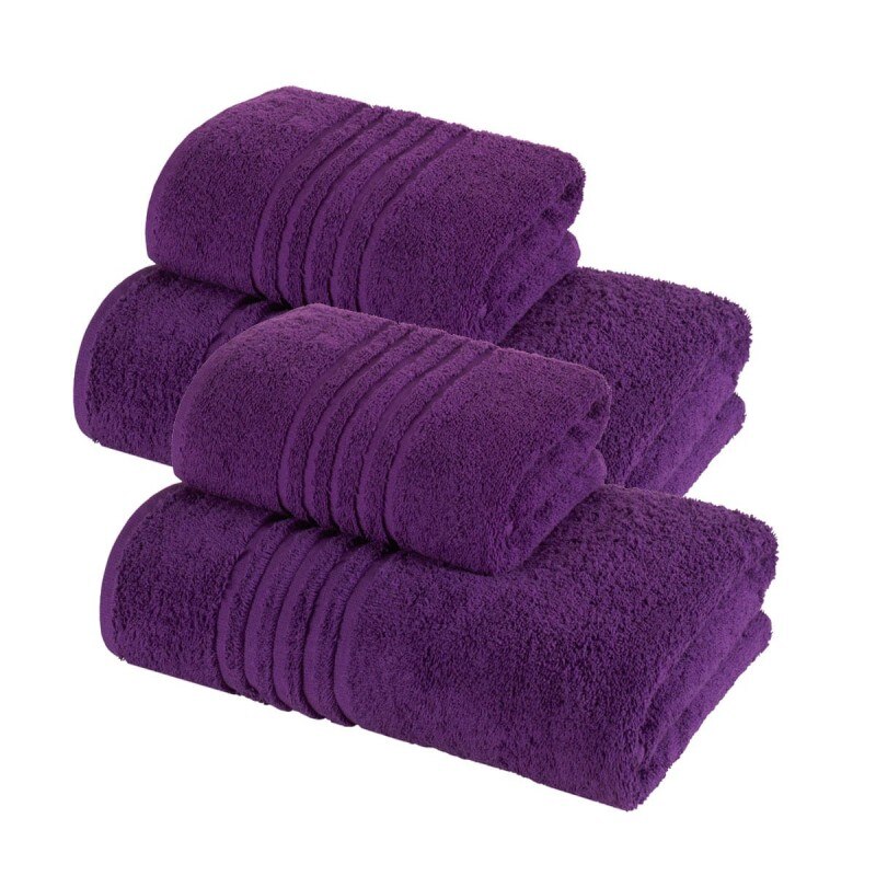 Set 4 Prosoape 100% bumbac,fir dublu,mov